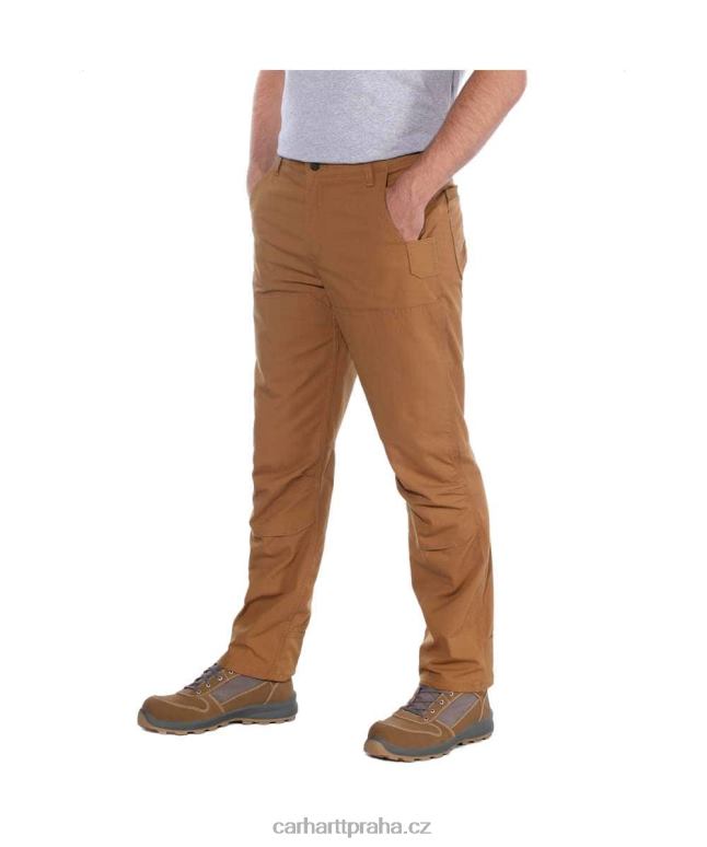 muži ocelové robustní flex uvolněné pracovní kalhoty s dvojitým předním dílem Carhartt 8BL8V57 Černá
