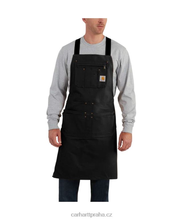 muži pevná kachní zástěra Carhartt 8BL8V12 Černá