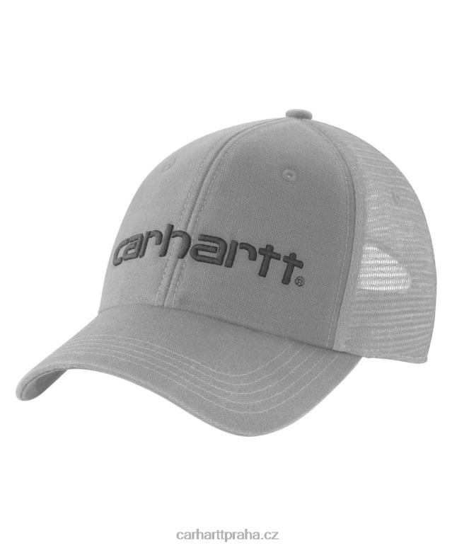 muži plátěná grafická čepice s logem se síťovinou Carhartt 8BL8V88 asfalt černý
