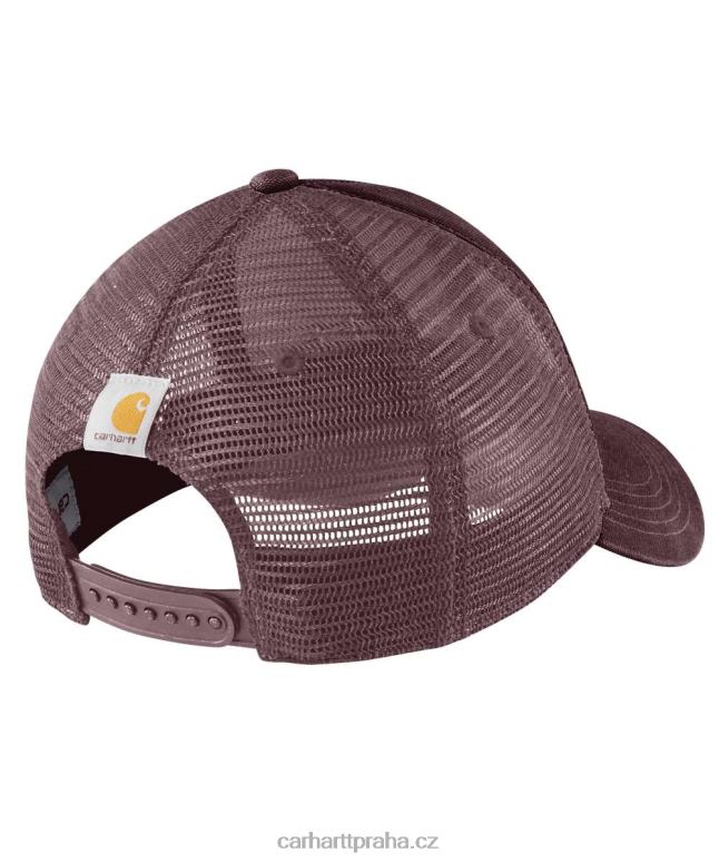 muži plátěná grafická čepice s logem se síťovinou Carhartt 8BL8V88 asfalt černý