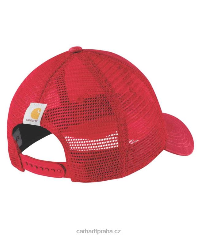 muži plátěná grafická čepice s logem se síťovinou Carhartt 8BL8V88 asfalt černý