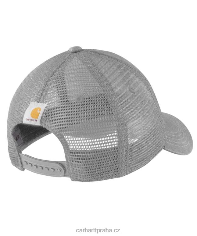 muži plátěná grafická čepice s logem se síťovinou Carhartt 8BL8V88 asfalt černý