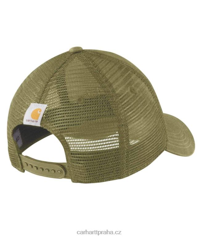 muži plátěná grafická čepice s logem se síťovinou Carhartt 8BL8V88 asfalt černý