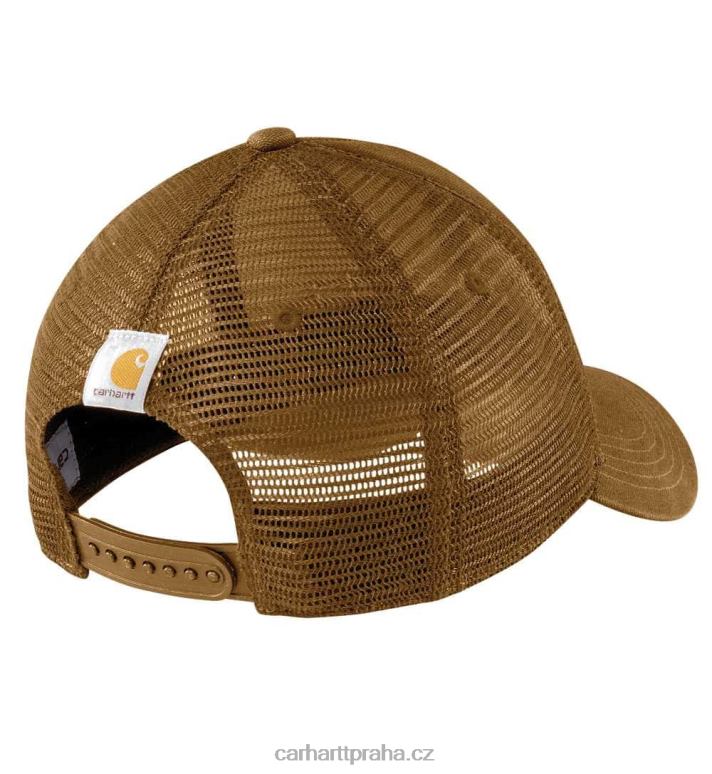 muži plátěná grafická čepice s logem se síťovinou Carhartt 8BL8V88 asfalt černý