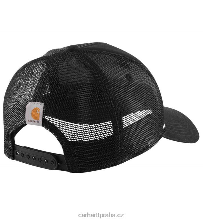 muži plátěná záplatová čepice se síťovinou Carhartt 8BL8V90 Černá