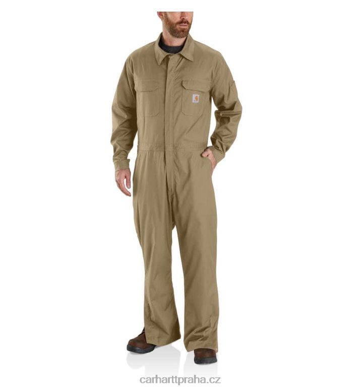muži robustní flex plátěná kombinéza Carhartt 8BL8V79 tmavě khaki