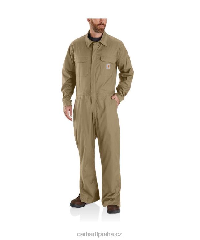 muži robustní flex plátěná kombinéza Carhartt 8BL8V79 tmavě khaki