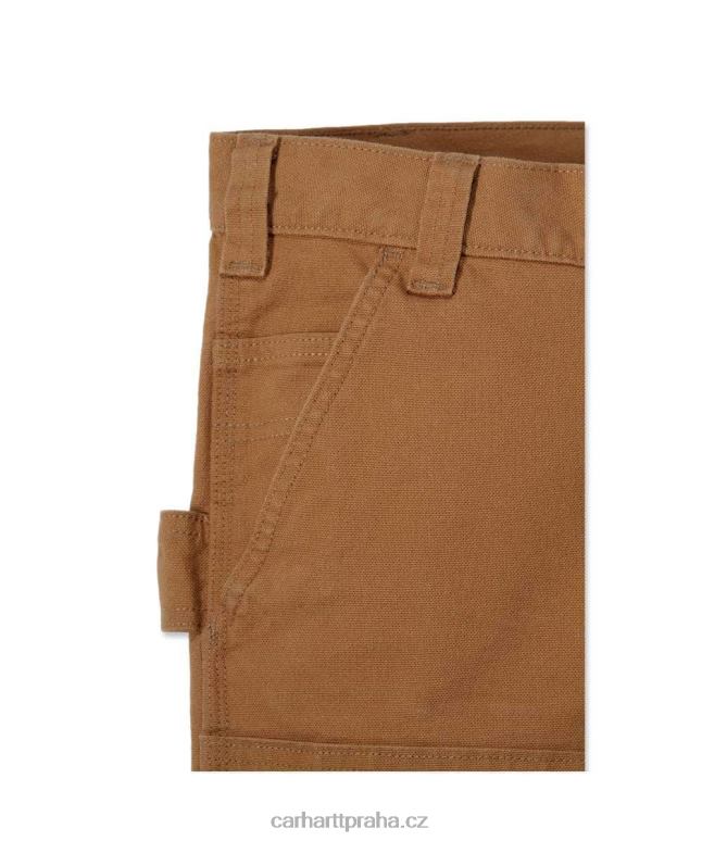 muži robustní flex rovné kachní pracovní kalhoty s dvojitým předním dílem Carhartt 8BL8V52 Černá