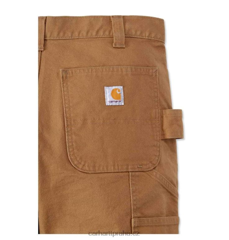 muži robustní flex rovné kachní pracovní kalhoty s dvojitým předním dílem Carhartt 8BL8V52 Černá