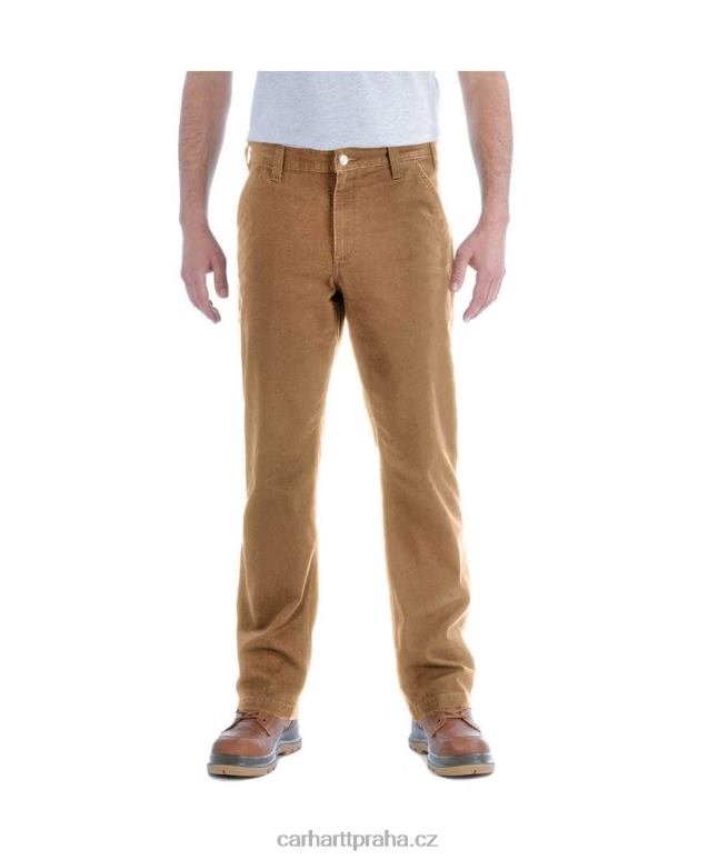 muži robustní flex rovného střihu kachní zužující se noha praktické pracovní kalhoty Carhartt 8BL8V67 Černá