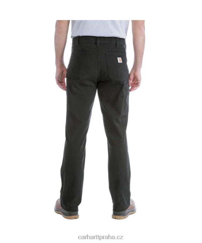 muži robustní flex rovného střihu kachní zužující se noha praktické pracovní kalhoty Carhartt 8BL8V67 Černá