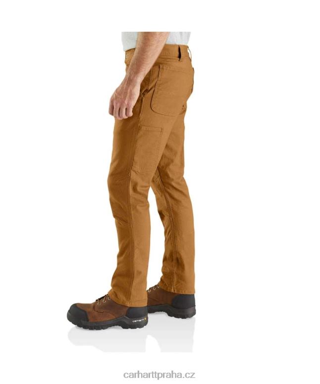 muži robustní flex rovného střihu kachní zužující se noha praktické pracovní kalhoty Carhartt 8BL8V67 Černá