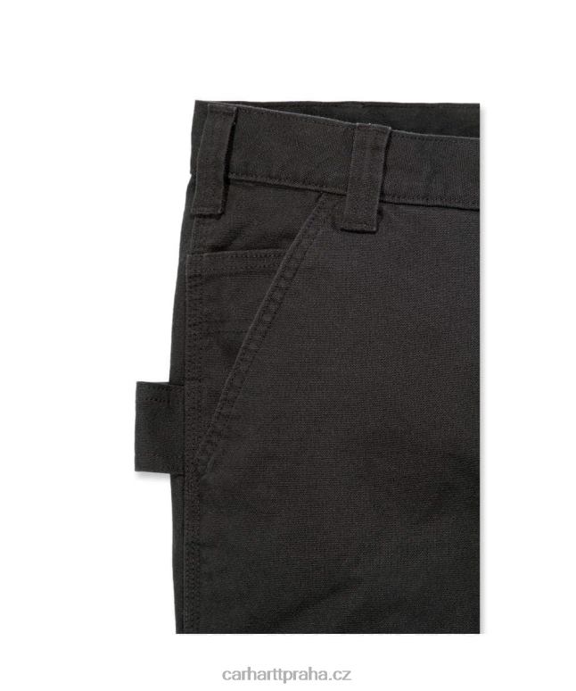 muži robustní flex rovného střihu kachní zužující se noha praktické pracovní kalhoty Carhartt 8BL8V67 Černá