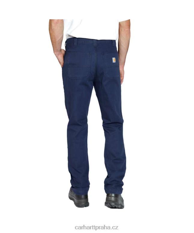 muži robustní flex rovného střihu plátěné 5-kapsové zúžené pracovní kalhoty Carhartt 8BL8V61 Černá