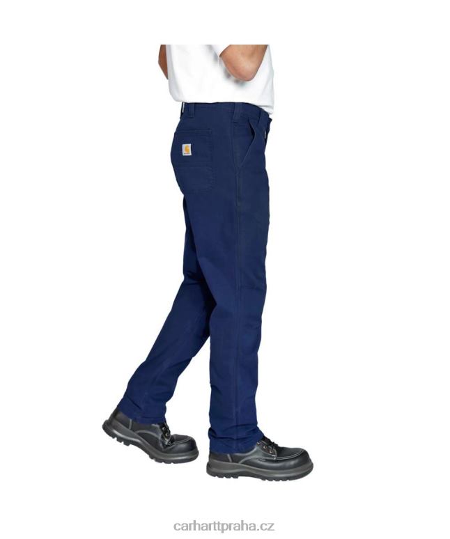 muži robustní flex rovného střihu plátěné 5-kapsové zúžené pracovní kalhoty Carhartt 8BL8V61 Černá