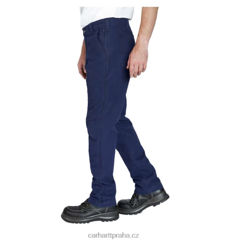 muži robustní flex rovného střihu plátěné 5-kapsové zúžené pracovní kalhoty Carhartt 8BL8V61 Černá