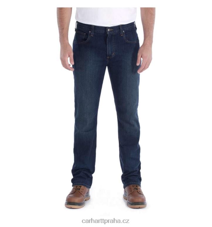 muži robustní flex slim fit zúžené džíny s 5 kapsami Carhartt 8BL8V71 erie