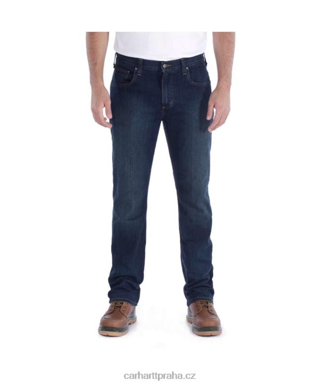 muži robustní flex slim fit zúžené džíny s 5 kapsami Carhartt 8BL8V71 erie