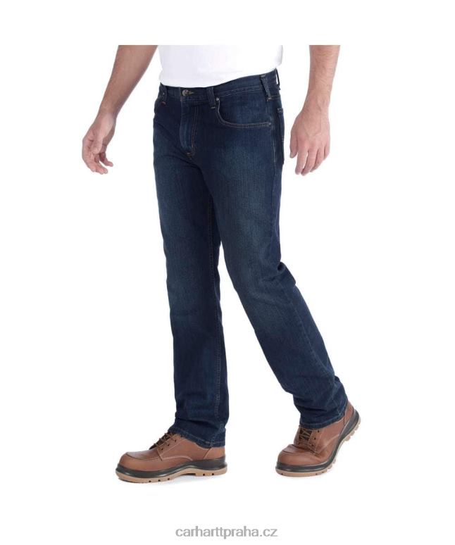 muži robustní flex slim fit zúžené džíny s 5 kapsami Carhartt 8BL8V71 erie
