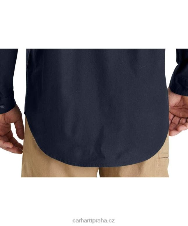muži robustní flex uvolněná plátěná košile střední hmotnosti s dlouhým rukávem Carhartt 8BL8V115 tmavě khaki