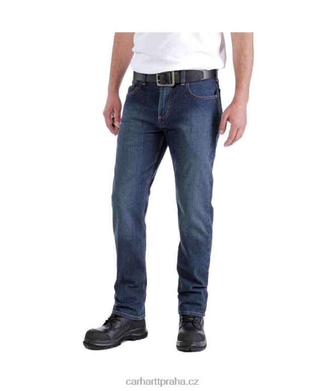 muži robustní flex uvolněné džíny s 5 kapsami Carhartt 8BL8V60 studená voda