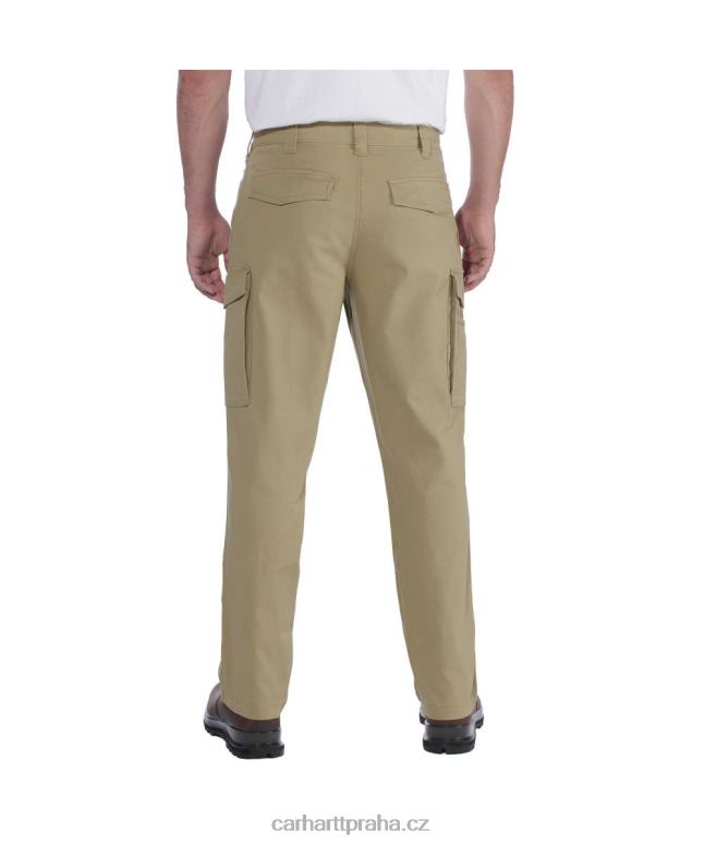 muži robustní flex uvolněné plátěné nákladní pracovní kalhoty Carhartt 8BL8V69 tmavě khaki