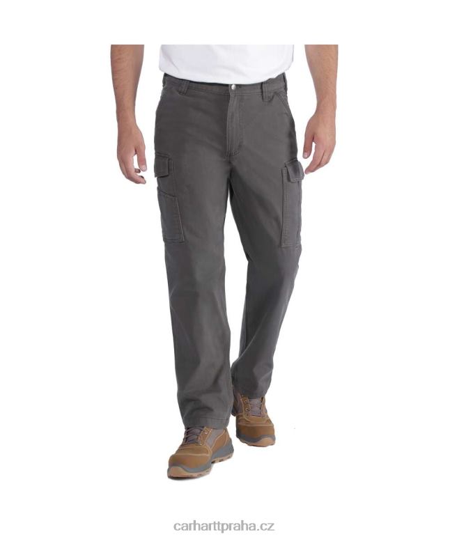 muži robustní flex uvolněné plátěné nákladní pracovní kalhoty Carhartt 8BL8V69 tmavě khaki