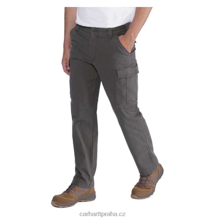 muži robustní flex uvolněné plátěné nákladní pracovní kalhoty Carhartt 8BL8V69 tmavě khaki