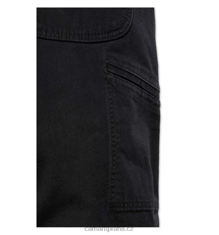 muži robustní flex uvolněné plátěné pracovní kalhoty Carhartt 8BL8V70 tmavě khaki