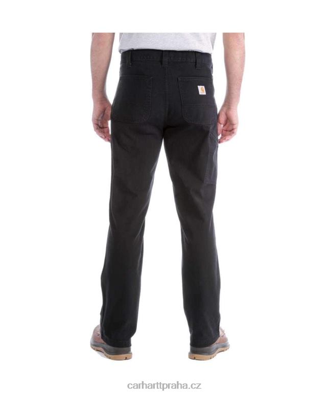 muži robustní flex uvolněné plátěné pracovní kalhoty Carhartt 8BL8V70 tmavě khaki