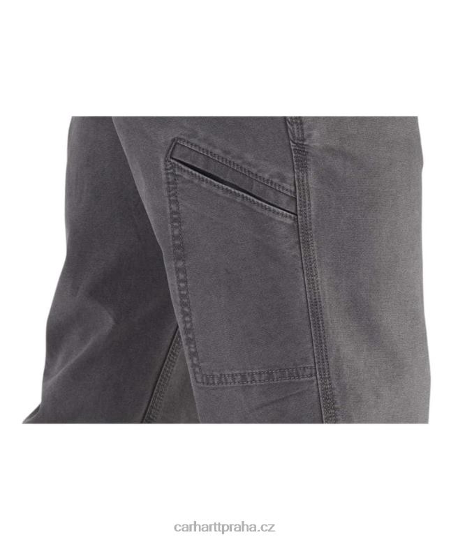 muži robustní flex uvolněné plátěné pracovní kalhoty Carhartt 8BL8V70 tmavě khaki