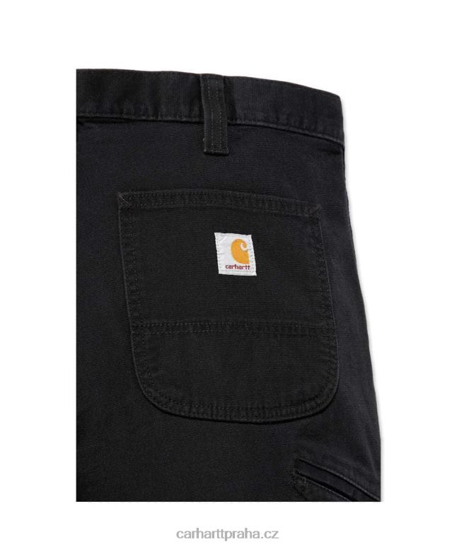 muži robustní flex uvolněné plátěné pracovní kalhoty Carhartt 8BL8V70 tmavě khaki