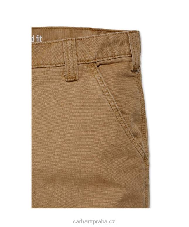 muži robustní flex uvolněné plátěné pracovní kalhoty s dvojitým předním dílem Carhartt 8BL8V59 stín