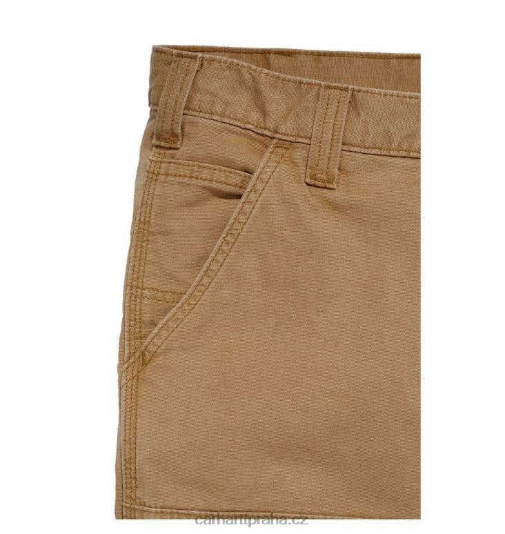muži robustní flex uvolněné plátěné pracovní kalhoty s dvojitým předním dílem Carhartt 8BL8V59 stín