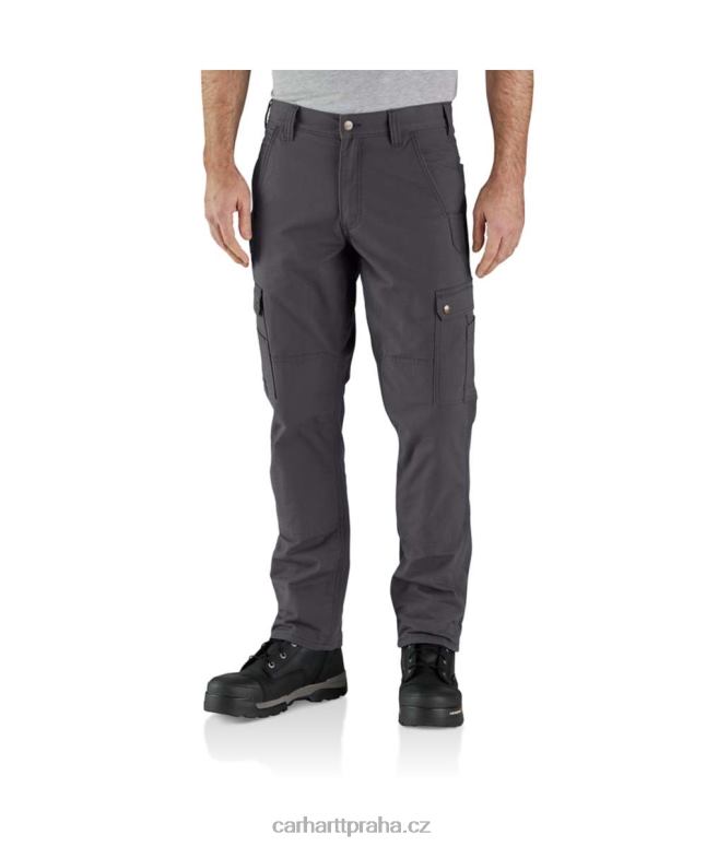 muži robustní flex uvolněné pracovní kalhoty s ripstop cargo fleecem podšité Carhartt 8BL8V55 bazalka