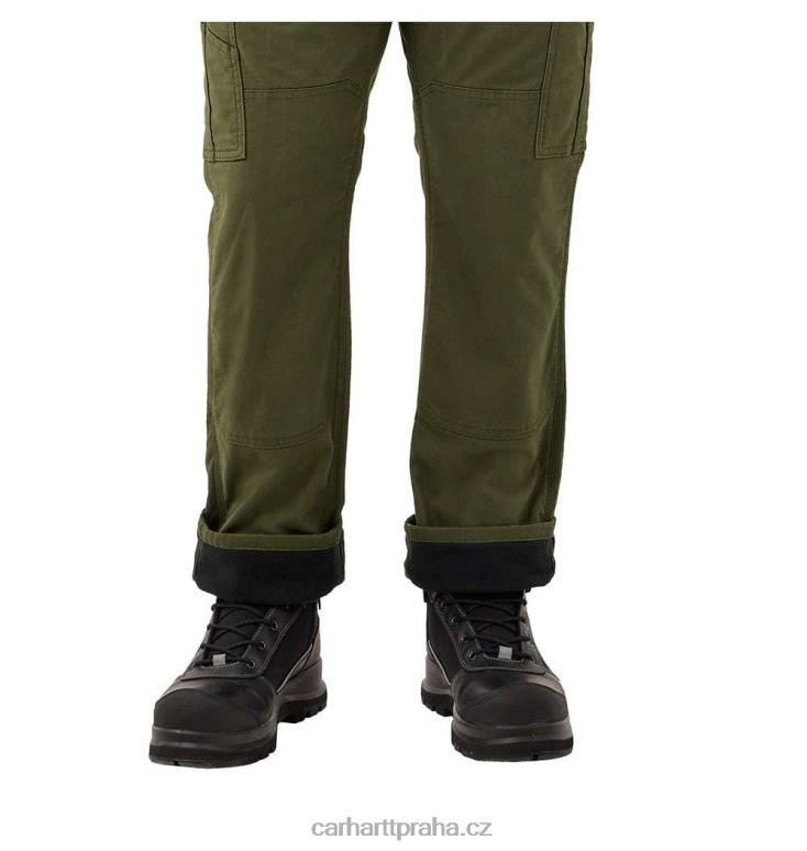 muži robustní flex uvolněné pracovní kalhoty s ripstop cargo fleecem podšité Carhartt 8BL8V55 bazalka