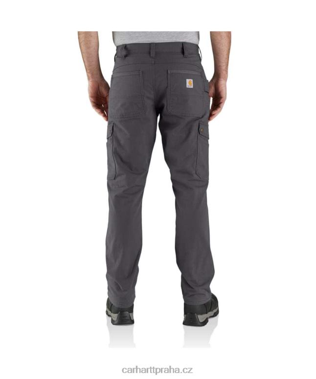 muži robustní flex uvolněné pracovní kalhoty s ripstop cargo fleecem podšité Carhartt 8BL8V55 bazalka