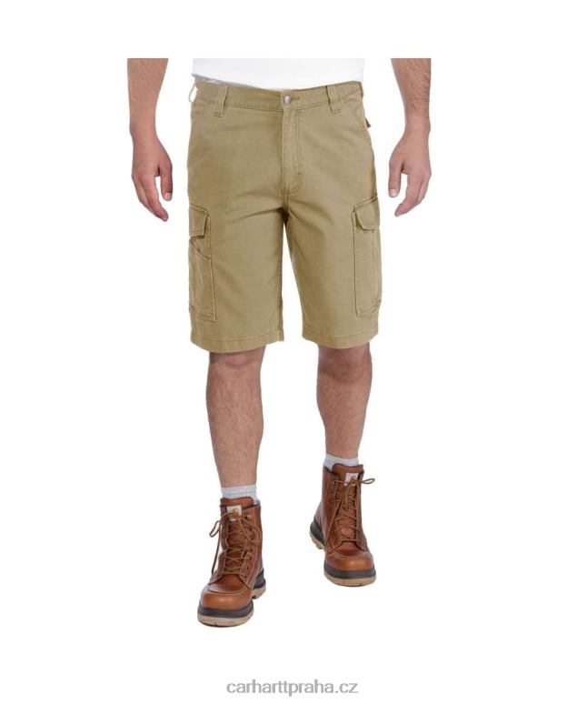 muži robustní flex uvolněný střih plátěný náklad práce krátký Carhartt 8BL8V149 tmavě khaki