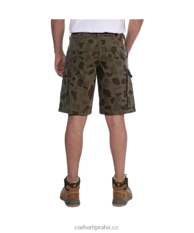 muži robustní flex uvolněný střih plátěný náklad práce krátký Carhartt 8BL8V149 tmavě khaki