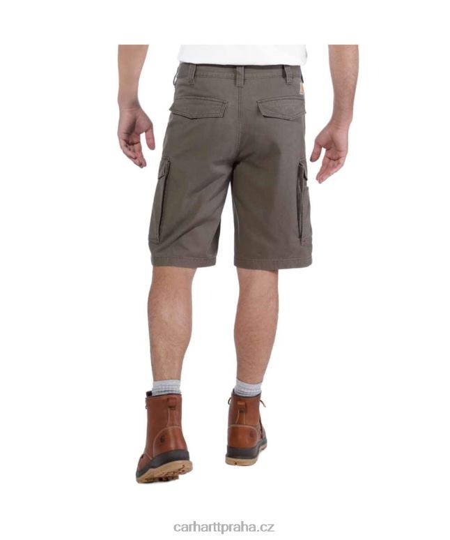 muži robustní flex uvolněný střih plátěný náklad práce krátký Carhartt 8BL8V149 tmavě khaki