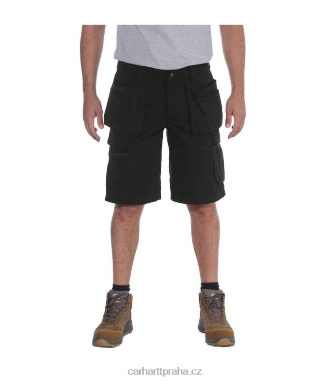 muži robustní flex uvolněný střih ripstop cargo multi pkt work short Carhartt 8BL8V151 Černá