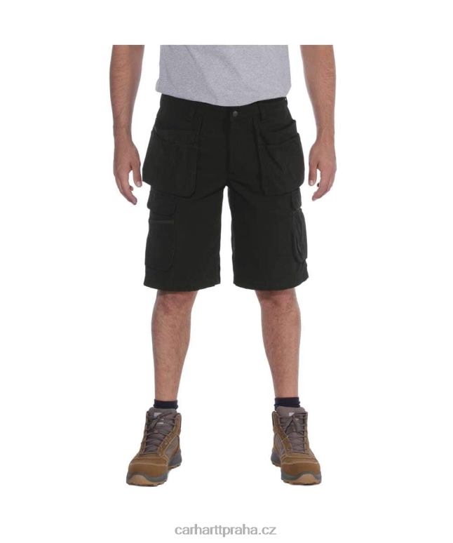 muži robustní flex uvolněný střih ripstop cargo multi pkt work short Carhartt 8BL8V151 Černá