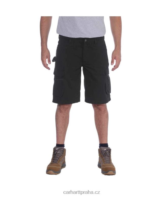 muži robustní flex uvolněný střih ripstop cargo multi pkt work short Carhartt 8BL8V151 Černá