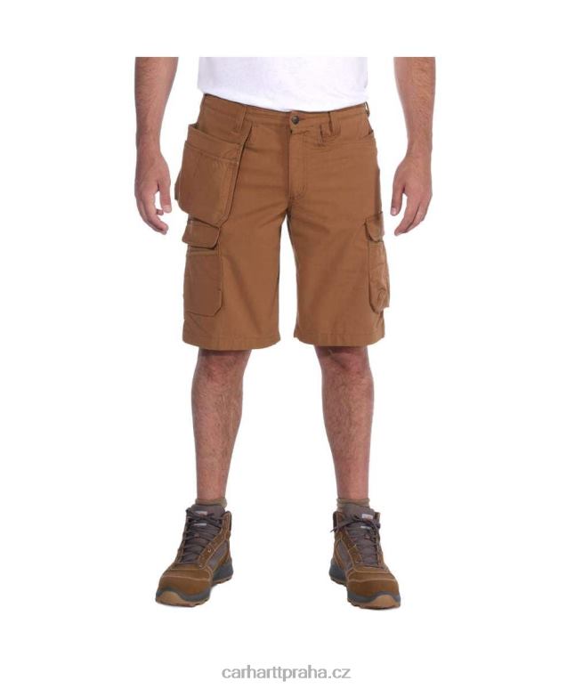 muži robustní flex uvolněný střih ripstop cargo multi pkt work short Carhartt 8BL8V151 Černá