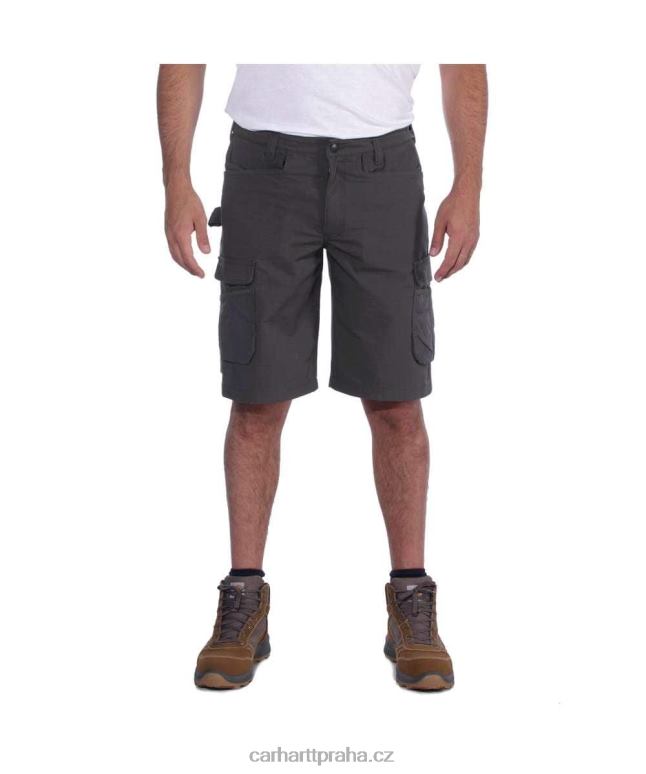 muži robustní flex uvolněný střih ripstop cargo multi pkt work short Carhartt 8BL8V151 Černá