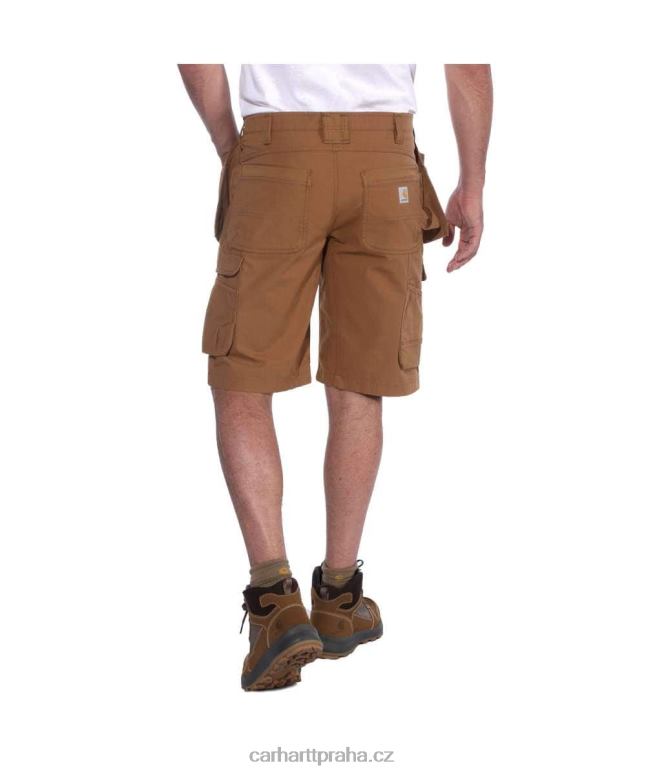 muži robustní flex uvolněný střih ripstop cargo multi pkt work short Carhartt 8BL8V151 Černá