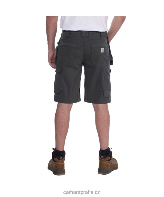 muži robustní flex uvolněný střih ripstop cargo multi pkt work short Carhartt 8BL8V151 Černá
