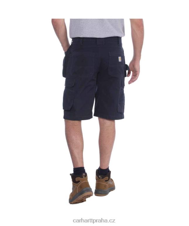 muži robustní flex uvolněný střih ripstop cargo multi pkt work short Carhartt 8BL8V151 Černá