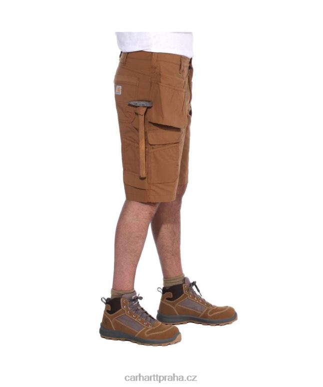 muži robustní flex uvolněný střih ripstop cargo multi pkt work short Carhartt 8BL8V151 Černá