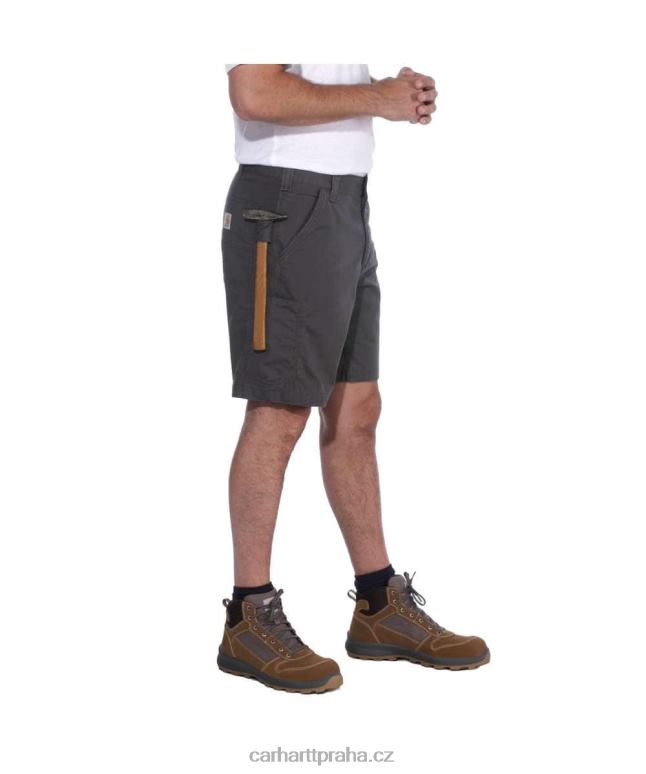 muži robustní flex uvolněný střih ripstop cargo multi pkt work short Carhartt 8BL8V151 Černá
